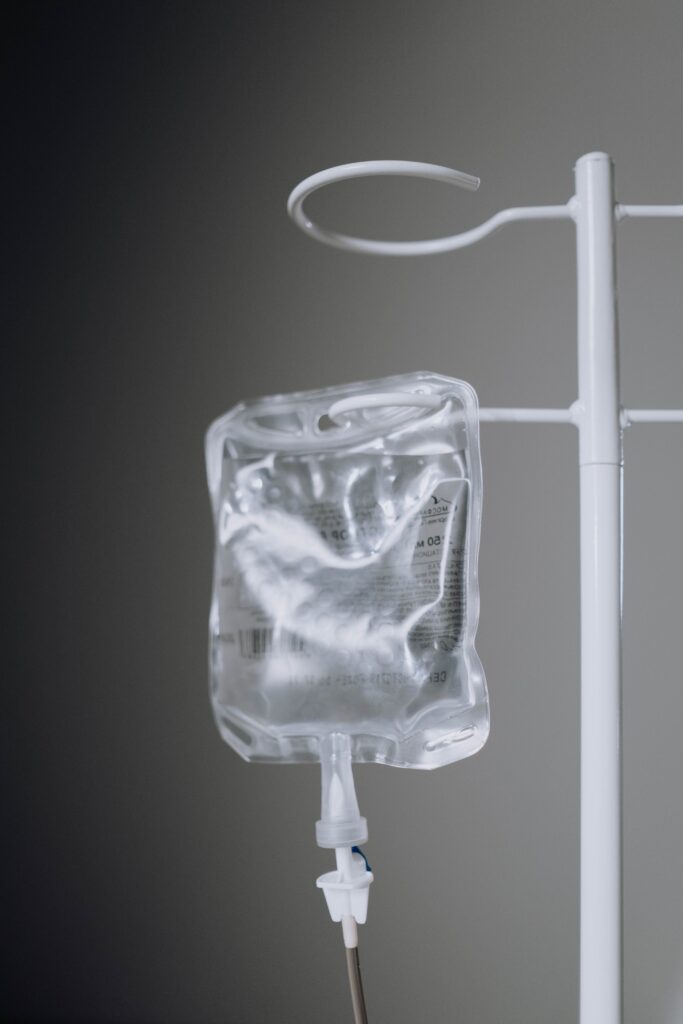 IV bags made from fossil fuels